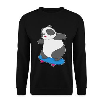 Panda Skater Skateboard - Sweat-shirt Unisexe - noir - Devant - Alina (178cm) & Michal (187cm)