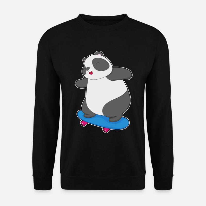 Panda Skater Skateboard - Sweat-shirt Unisexe - noir