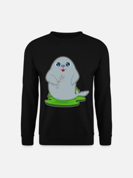 Sceaux de coiffure Seal - Sweat-shirt Unisexe - noir
