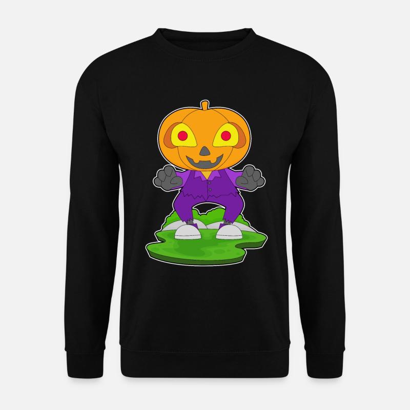 Jack O'Lantern Halloween Kürbis - Unisex Pullover - Schwarz