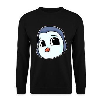 Pinguin Kopf Vogel Seevogel - Unisex Pullover - Schwarz - Vorne - Alina (178cm) & Michal (187cm)