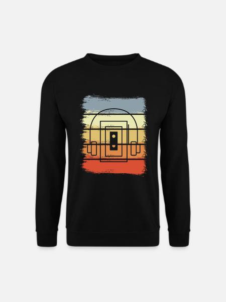 Vintage Kassettenspieler - Unisex Pullover - Schwarz