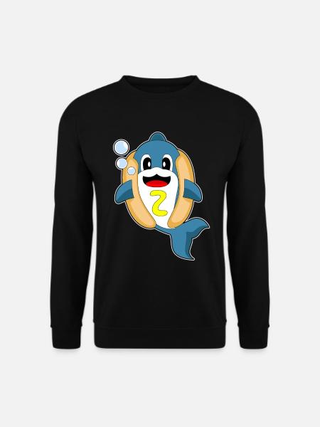 Dolphin Hot Dog - Unisex Sweatshirt - black