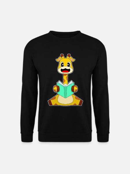 Giraffe Nerd Book - Unisex Sweatshirt - black