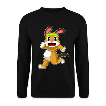 Dog Jogger Jogging Sport - Unisex Sweatshirt - black - Front - Alina (178cm) & Michal (187cm)