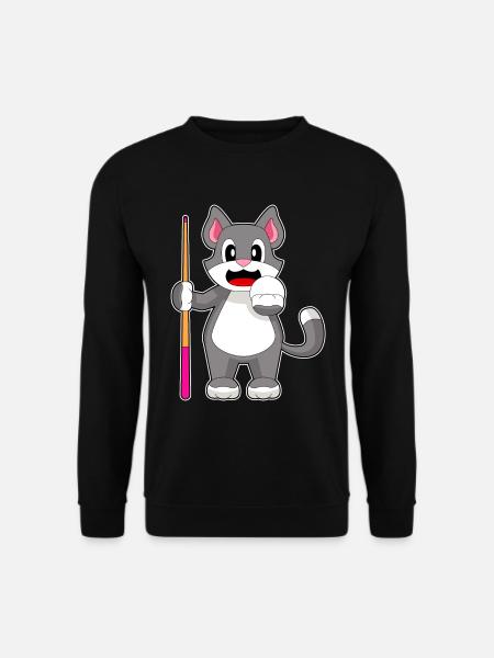 Queue de billard pour chat - Sweat-shirt Unisexe - noir