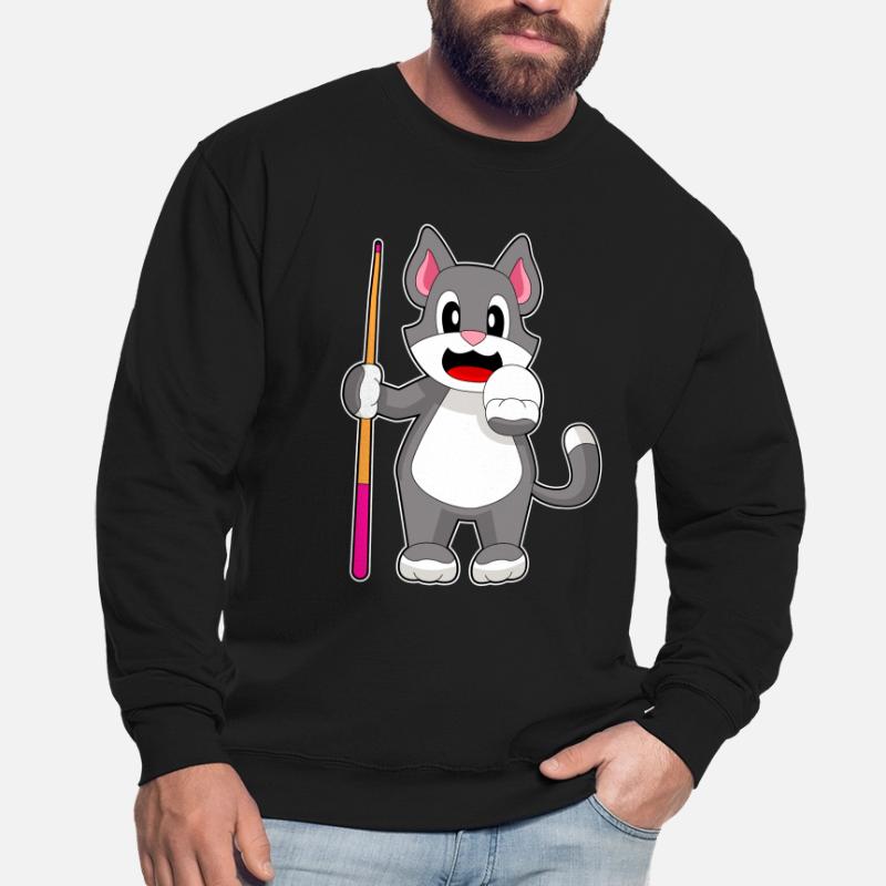 Katze Billiard Queue Unisex Pullover