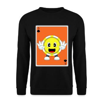 Poker Poker Jetons Cartes de poker - Sweat-shirt Unisexe - noir - Devant - Alina (178cm) & Michal (187cm)