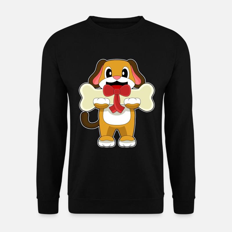 Hund Knochen - Unisex Pullover - Schwarz