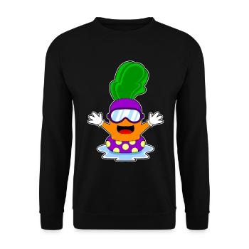 Karotte Schwimmen Schwimmbrille Sommer - Unisex Pullover - Schwarz - Vorne - Alina (178cm) & Michal (187cm)