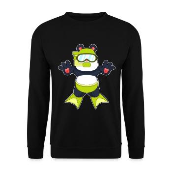 Plongée en apnéa Panda Diver - Sweat-shirt Unisexe - noir - Devant - Alina (178cm) & Michal (187cm)