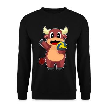 Bull Volleyball Player Volleyball - Unisex Sweatshirt - black - Front - Alina (178cm) & Michal (187cm)