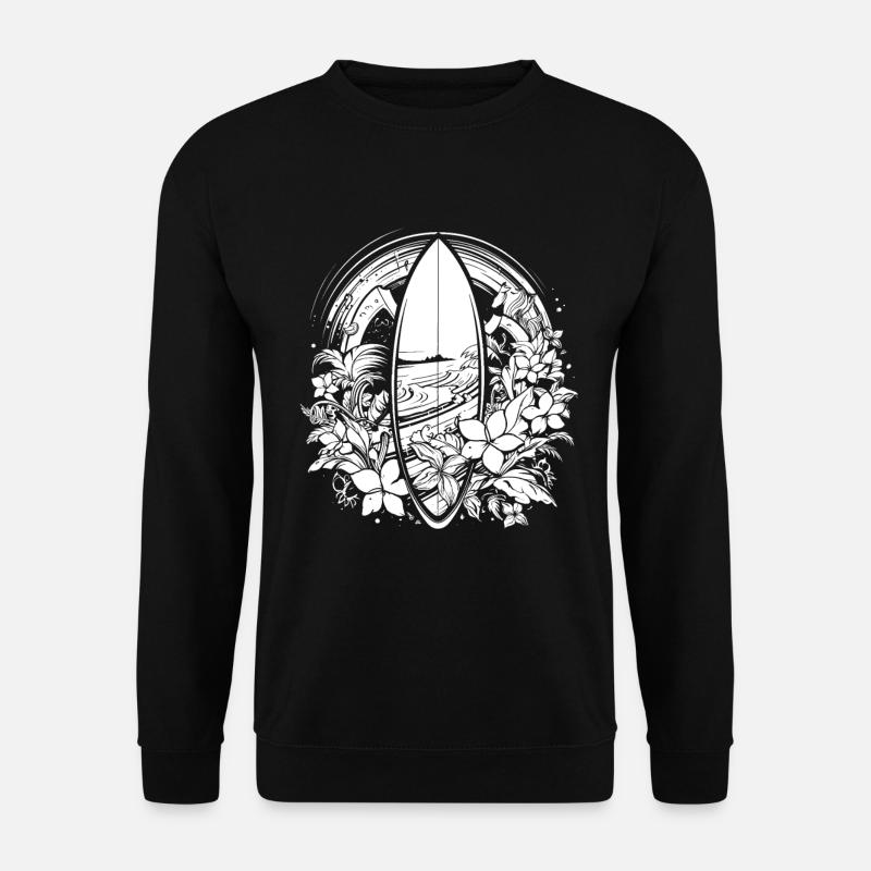 Surfboard Comic Style - Unisex Sweatshirt - black