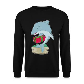 Forfait Noël Dauphin - Sweat-shirt Unisexe - noir - Devant - Alina (178cm) & Michal (187cm)