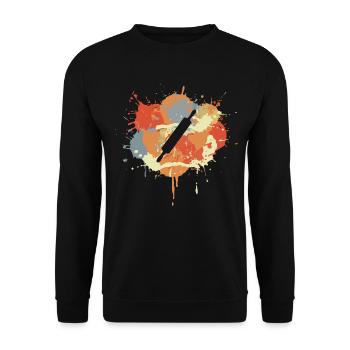 Rolling pin sketch - Unisex Sweatshirt - black - Front - Alina (178cm) & Michal (187cm)