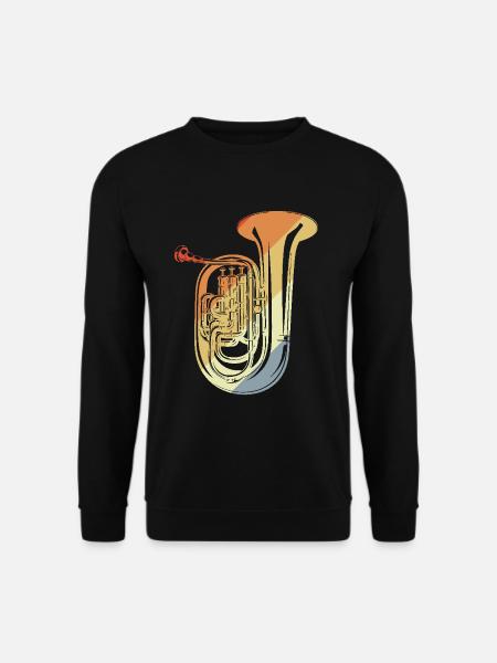Tuba Sketch Retro - Unisex Sweatshirt - black