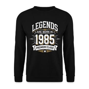 Légendes nées en 1985 Classe Premium - Sweat-shirt Unisexe - noir - Devant - Alina (178cm) & Michal (187cm)
