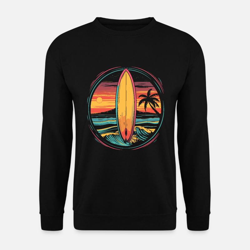 Surfing Artwork - Unisex Sweatshirt - black