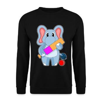 Éléphant Cricket Battes de cricket - Sweat-shirt Unisexe - noir - Devant - Alina (178cm) & Michal (187cm)