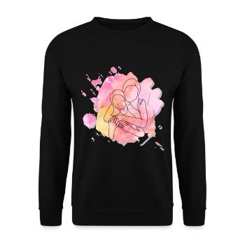 Favorite person - Sister's love - Unisex Sweatshirt - black - Front - Alina (178cm) & Michal (187cm)