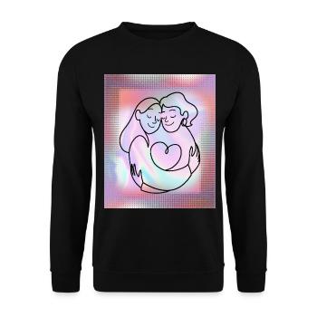 Favorite Human-Mother-Daughter-Sister-Girlfriend - Unisex Sweatshirt - black - Front - Alina (178cm) & Michal (187cm)