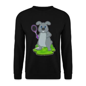 Rabbit Tennis Rackets - Unisex Sweatshirt - black - Front - Alina (178cm) & Michal (187cm)