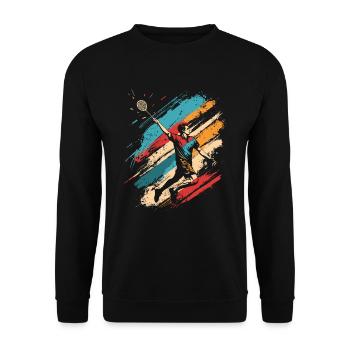 Badminton rétro - Sweat-shirt Unisexe - noir - Devant - Alina (178cm) & Michal (187cm)