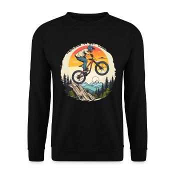 Cycliste - Sweat-shirt Unisexe - noir - Devant - Alina (178cm) & Michal (187cm)