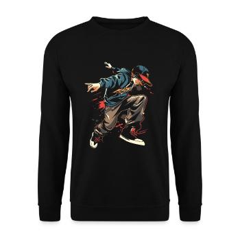 Breakdancer - Unisex Sweatshirt - black - Front - Alina (178cm) & Michal (187cm)