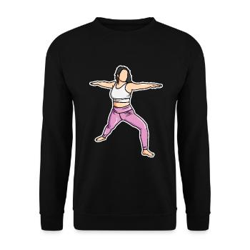 Yogini Drawing - Unisex Sweatshirt - black - Front - Alina (178cm) & Michal (187cm)