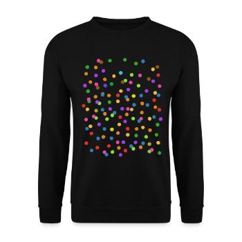Konfetti - Fasching - Karneval - Verkleidung - Unisex Pullover - Schwarz - Vorne - Alina (178cm) & Michal (187cm)