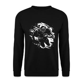 American Footballer Sketch - Unisex Sweatshirt - black - Front - Alina (178cm) & Michal (187cm)
