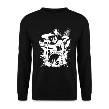 Graphiques de batterie - Sweat-shirt Unisexe - noir - Devant - Alina (178cm) & Michal (187cm)