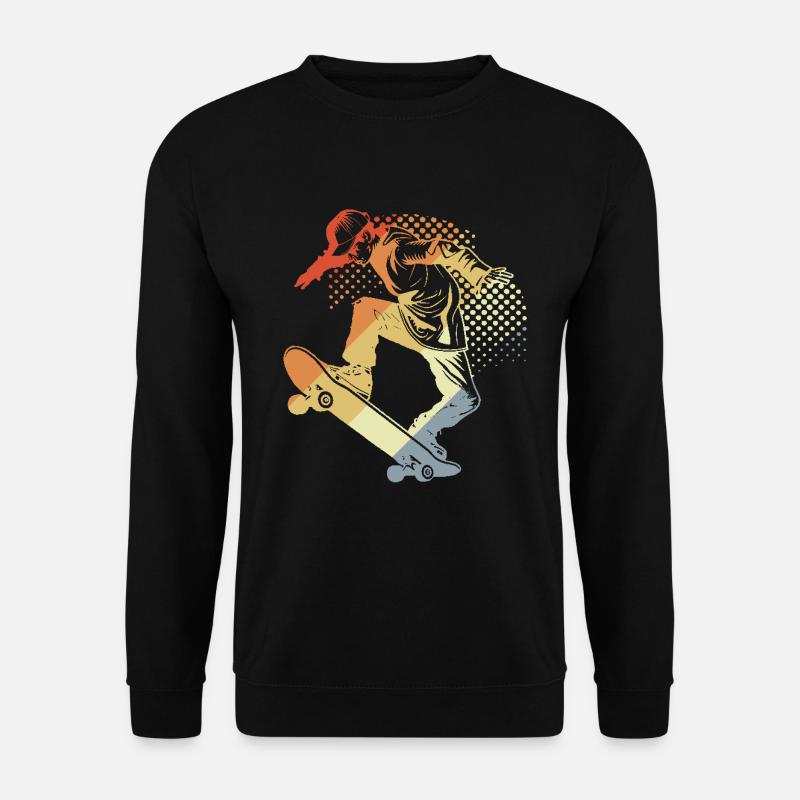 Skateboarder Retro - Unisex Pullover - Schwarz