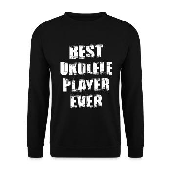 Bester Ukulele Spieler aller Zeiten - Unisex Pullover - Schwarz - Vorne - Alina (178cm) & Michal (187cm)
