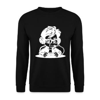Croquis d’amateur de jeux vidéo - Sweat-shirt Unisexe - noir - Devant - Alina (178cm) & Michal (187cm)