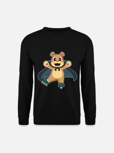 Bär Halloween Eislaufen - Unisex Sweatshirt - black
