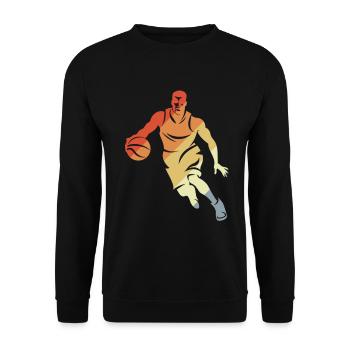 Basketball Player Vintage - Unisex Sweatshirt - black - Front - Alina (178cm) & Michal (187cm)