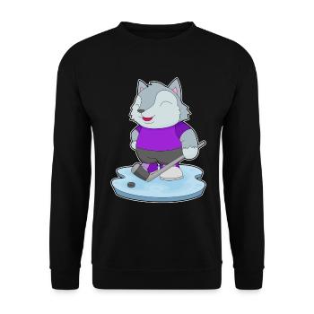 Wolf Eishockey Eishockeyschläger - Unisex Pullover - Schwarz - Vorne - Alina (178cm) & Michal (187cm)
