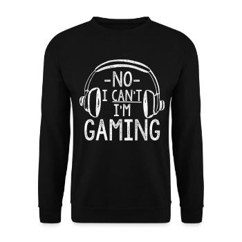 Non, je ne peux pas, je joue Funny Gamer Headset Vidéo - Sweat-shirt Unisexe - noir - Devant - Alina (178cm) & Michal (187cm)