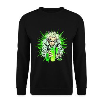 Mad Scientist Chemist Laboratory Cool - Unisex Sweatshirt - black - Front - Alina (178cm) & Michal (187cm)