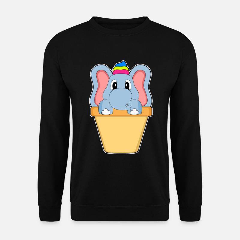 Elefant Waffeleis - Unisex Pullover - Schwarz