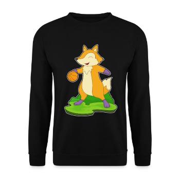 Fox Basketball Player Basketball - Unisex Sweatshirt - black - Front - Alina (178cm) & Michal (187cm)