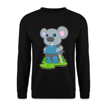 Souris Cricket Battes de cricket - Sweat-shirt Unisexe - noir - Devant - Alina (178cm) & Michal (187cm)