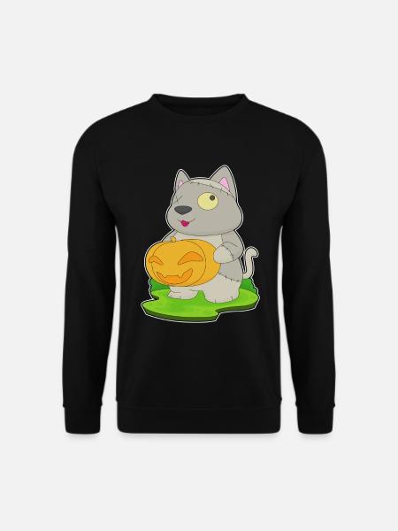 Cat Halloween Zombie - Unisex Sweatshirt - black