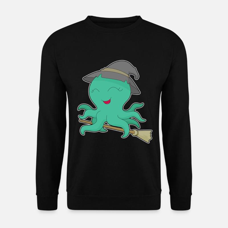 Octopus Witch Broom - Unisex Sweatshirt - black