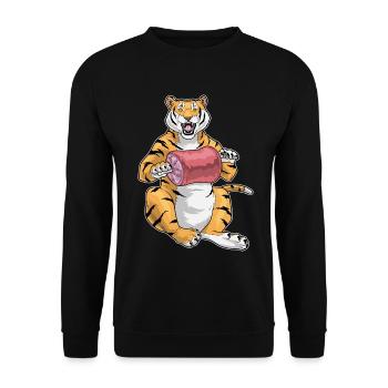 Viande de tigre - Sweat-shirt Unisexe - noir - Devant - Alina (178cm) & Michal (187cm)