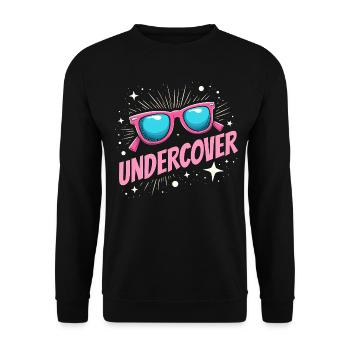 Undercover Costume - Sunglasses Fun - Unisex Sweatshirt - black - Front - Alina (178cm) & Michal (187cm)