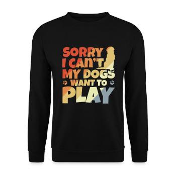 Dog Owner Joke - Unisex Sweatshirt - black - Front - Alina (178cm) & Michal (187cm)