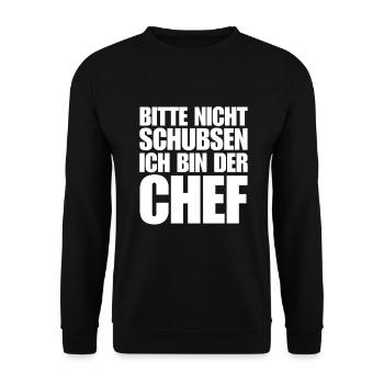lustiger chef spruch bester stolzer chef humor - Unisex Pullover - Schwarz - Vorne - Alina (178cm) & Michal (187cm)